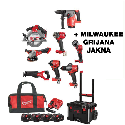 Milwaukee aku komplet alata M18FPP8G3-502BP